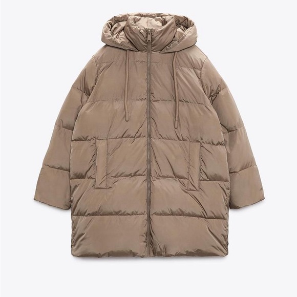 NWT ZARA Water And Wind Protection Hooded Down  Blogger Favorite Coat - Picture 8 of 16